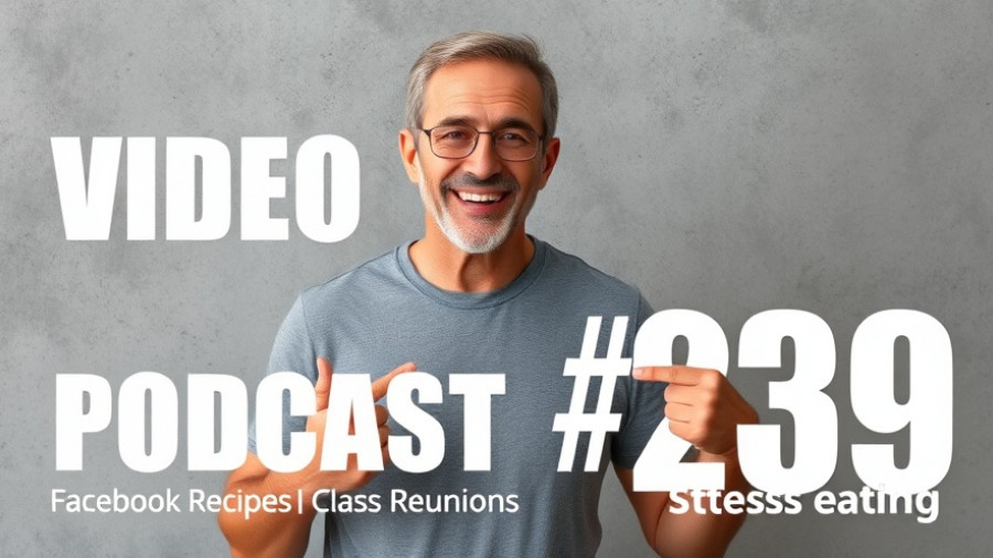 Mature man highlighting text on a video podcast about keto diet for weight loss.