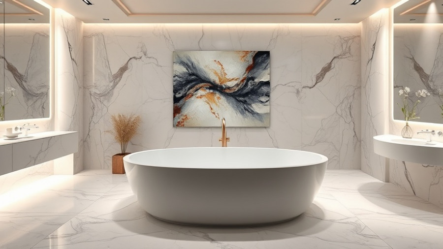 Luxurious marble bathroom in business hotels with bathtub.