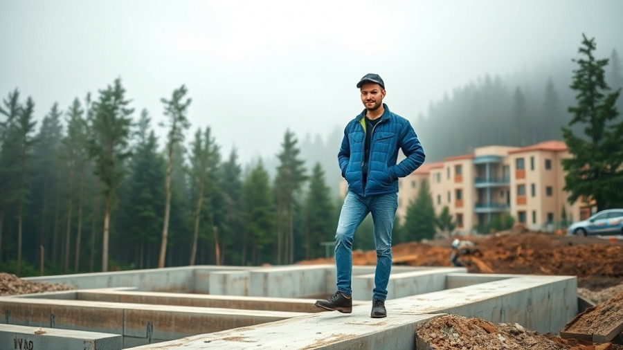 Modern building construction site with workers in action outdoors.