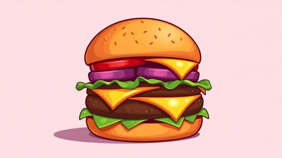 Vibrant burger emoji representing menu price rises.