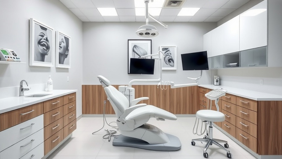 Modern dental clinic with advanced equipment setup, focusing on dental equipment manufacturing vs. assembly.