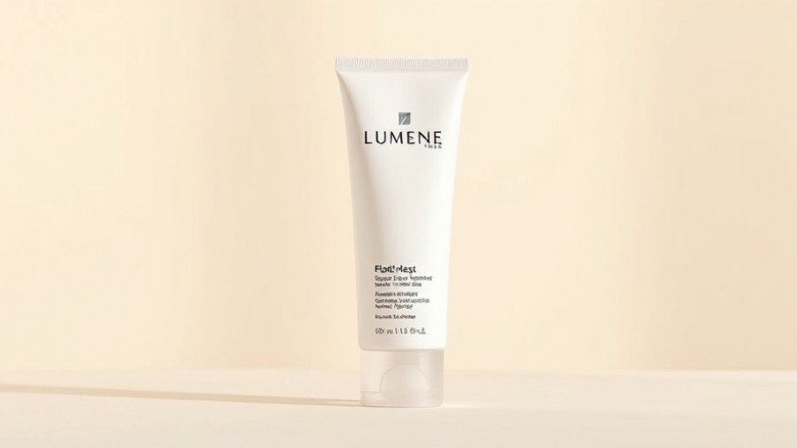 Elegant tube of Lumene CC Color Correcting Cream in minimalistic style.