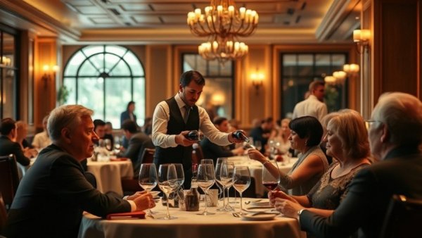 Upscale dining scene highlighting experiential dining trends.