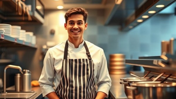 Hausu restaurant Peckham, young chef engaging in kitchen.