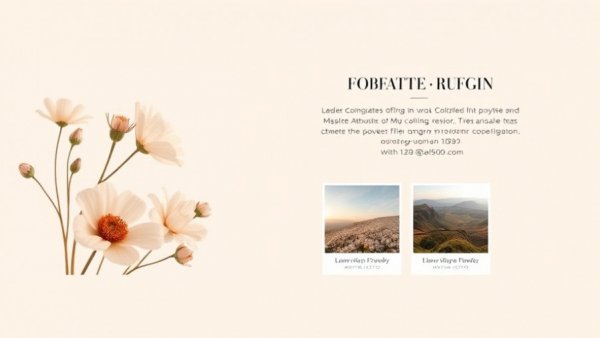 Elegant social media header design with a portfolio layout.