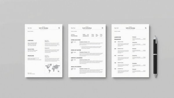 Minimalistic CV layout showcasing creative design trends for 2026.