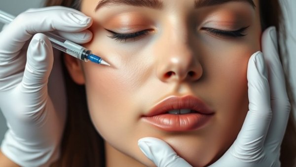 Close-up injection near woman's eye, highlighting unapproved Botox products.