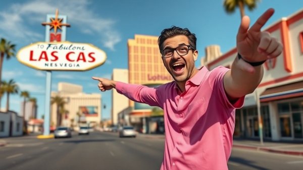 Is Las Vegas dying? Man points at empty Las Vegas street.