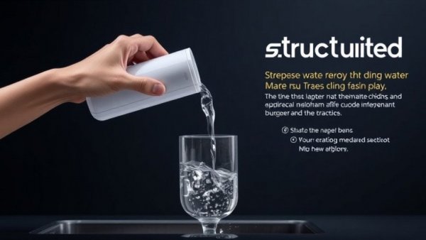 Advertisement for structured water device highlighting health benefits.