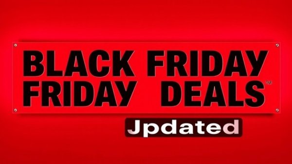 Red light therapy panel in Black Friday deals banner.