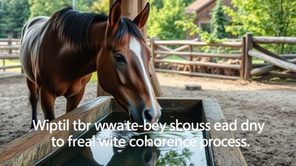 Horse drinking structured water promoting device’s health benefits