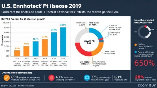 Chart showing U.S. election week's impact on RevPAR growth, significant for top luxury hotels in the U.S.