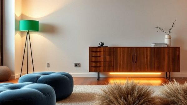Modern smart space heater in stylish home extension