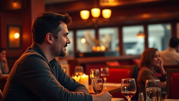 Casual diner in cozy restaurant, reflecting best dining spots.