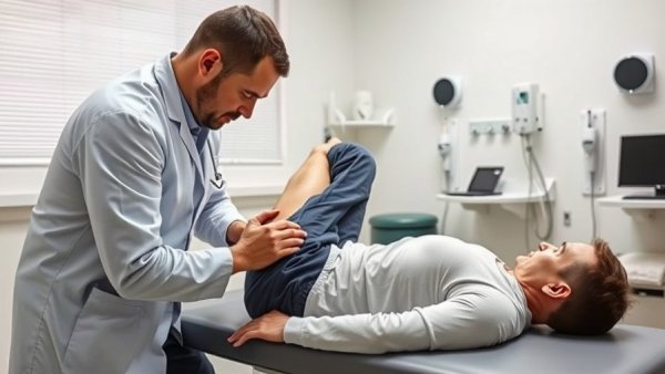 Chiropractor adjusting patient's leg, highlighting benefits of chiropractic care.