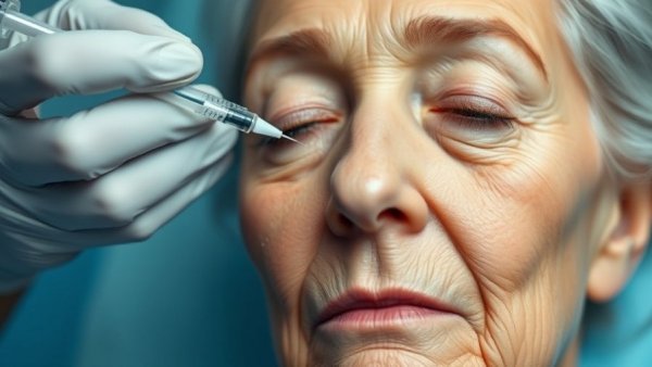 Elderly woman getting facial filler injection, showing global filler demand.