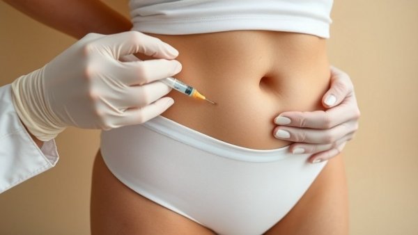Professional performing treatment with Sculptra on body, close-up.