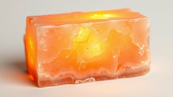 Illuminated Himalayan salt block casting a warm glow, enhancing home extension ideas with light.