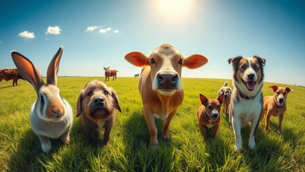 Animals thriving with structured water device health benefits.