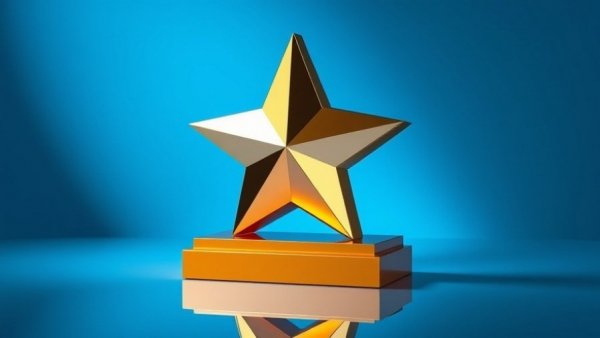 Golden star trophy against a blue background, The Aesthetic Society tagline.