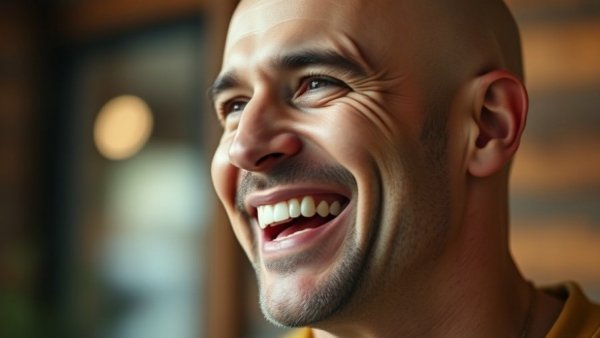 Man explaining red light therapy for skin in a video.