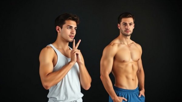 Weight loss workouts comparison with young man in white tank top.