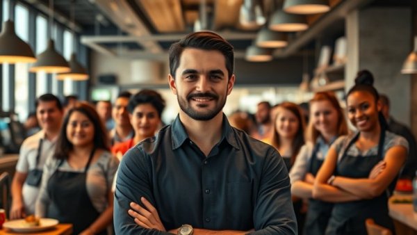 Confident restaurant manager leading with The Leadership Superpower Restaurants Need.
