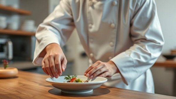 Chef preparing Kaiseki dish at dining experience in LA.