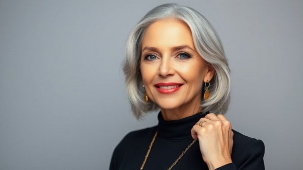 Elegant mature woman showcasing confidence, best makeup tips for women over 40.