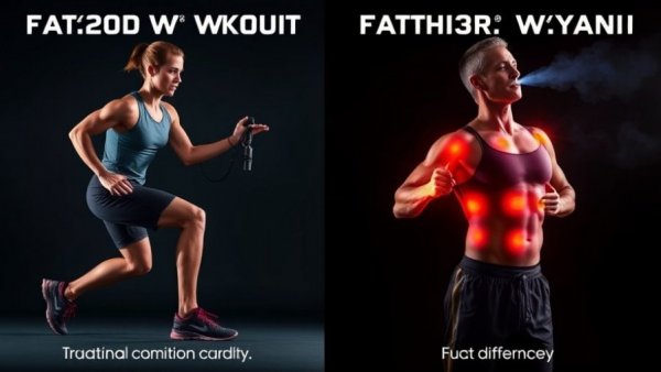 Cardio for weight loss comparison with different fat burn rates.