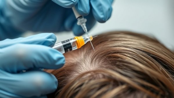 PRP preparation device being used in scalp treatment.