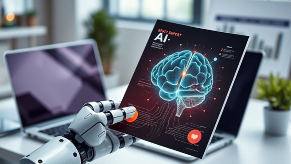 AI skills training for affiliate marketing magazine cover with digital brain and robotic hand.