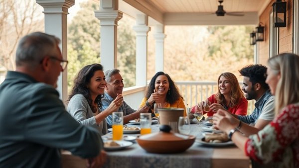 Best eye care for seniors: Joyful seniors enjoying a meal together.