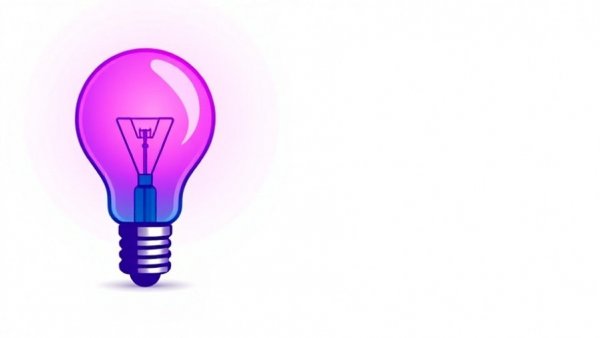 Stylized light bulb icon on white background representing bright ideas.