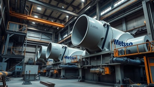 Metso cone crushers in an industrial mining setting, enhancing efficiency.