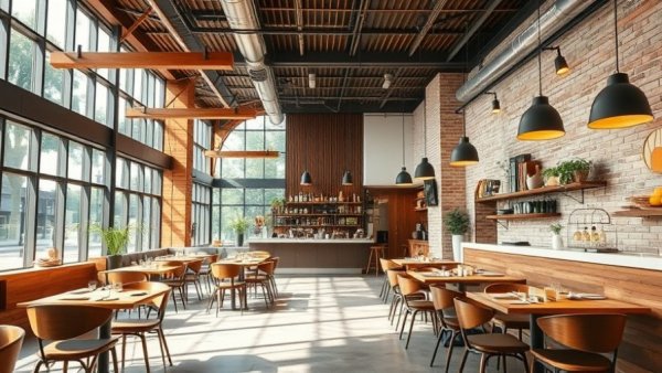 Elegant modern restaurant interior with stylish decor, capturing the ambiance of best fine dining restaurants near me.