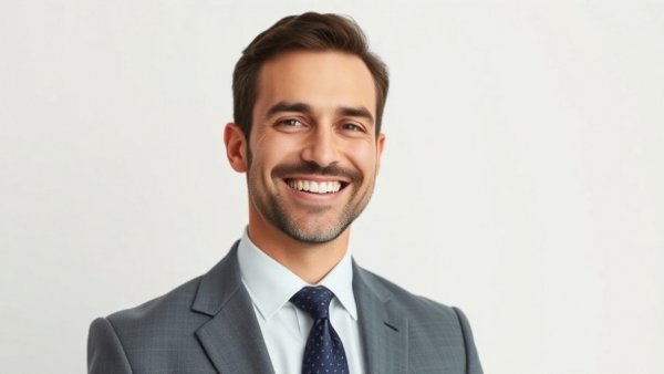 Portrait of Volvo Trucks Southeast sales region leader in business attire.