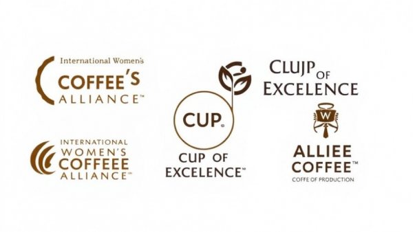 IWCA Women Coffee Producers logos for excellence and empowerment.