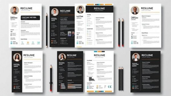 Modern resume storytelling template collection in minimalist style.