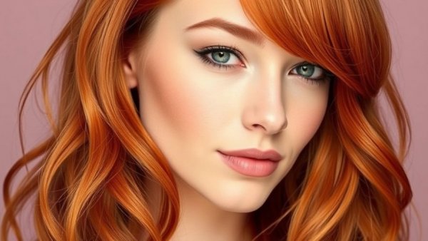 Vibrant long shag hairstyle trend 2026 in auburn shades.