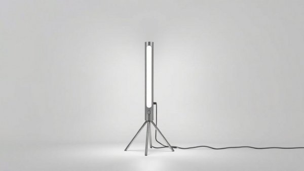 Sleek portable cordless lamp for home extensions on minimalist background.