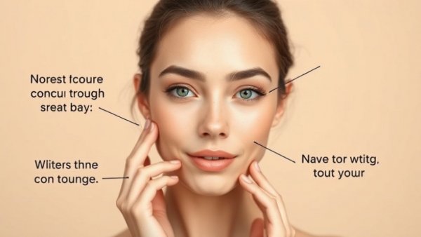 Contouring and highlighting tutorial with no-contour makeup technique.