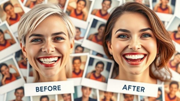 Before and after dental photos depicting happy transformations, dental tourism packages from USA.