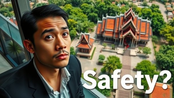 Dental tourism Chiang Mai safety question overlaid on temple view.