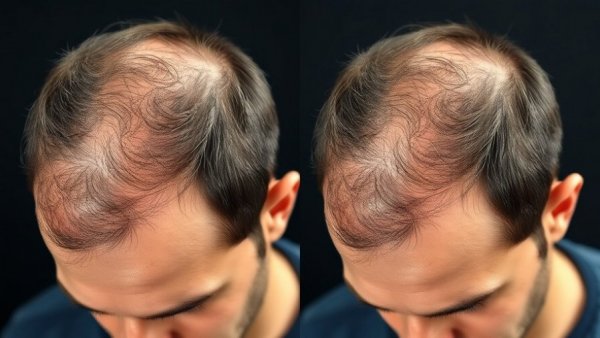 Hair loss treatment showing scalp improvement.