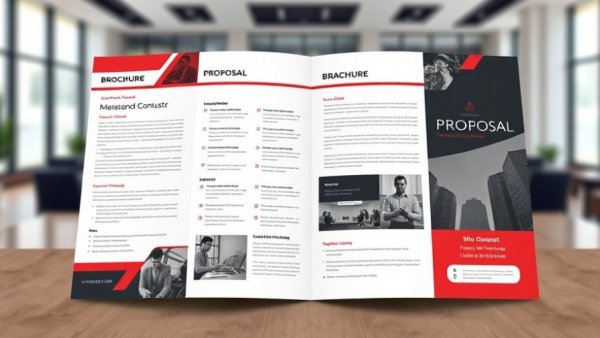 Adobe InDesign brochure proposal template, modern corporate layout.