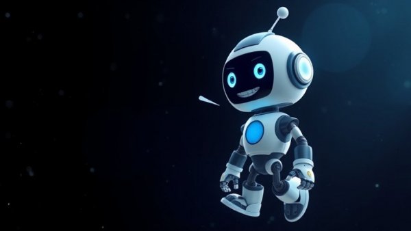 Friendly chatbot in cartoon style for online reputation management.