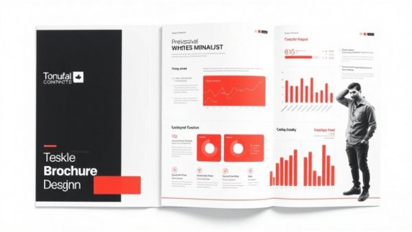 Professional minimalist brochure design with bold text and photo.