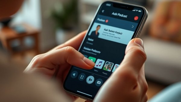 AI-augmented workflow in social media marketing, editing on smartphone.
