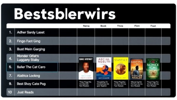 Colorful chart of BookTok bestsellers topping the lists in 2025.